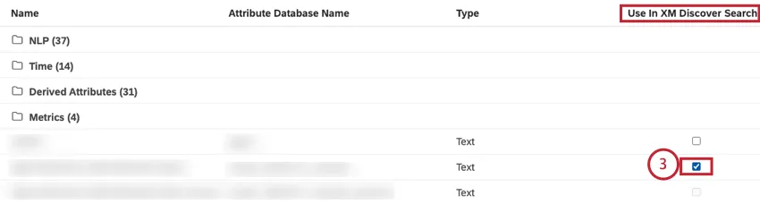 enabling use in xm discover search