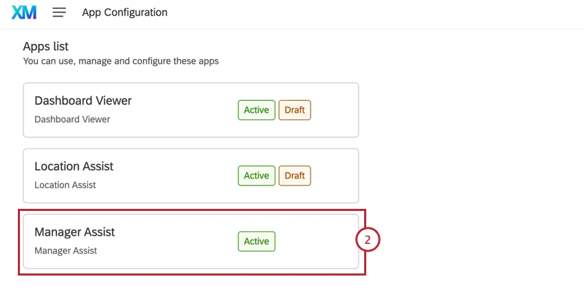 choosing the Manager Assist app