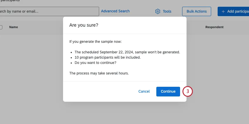 new window asking for confirmation