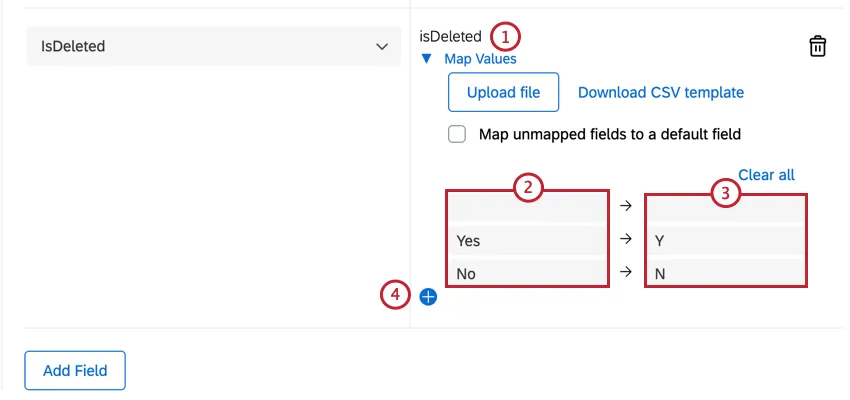 adding mapping values