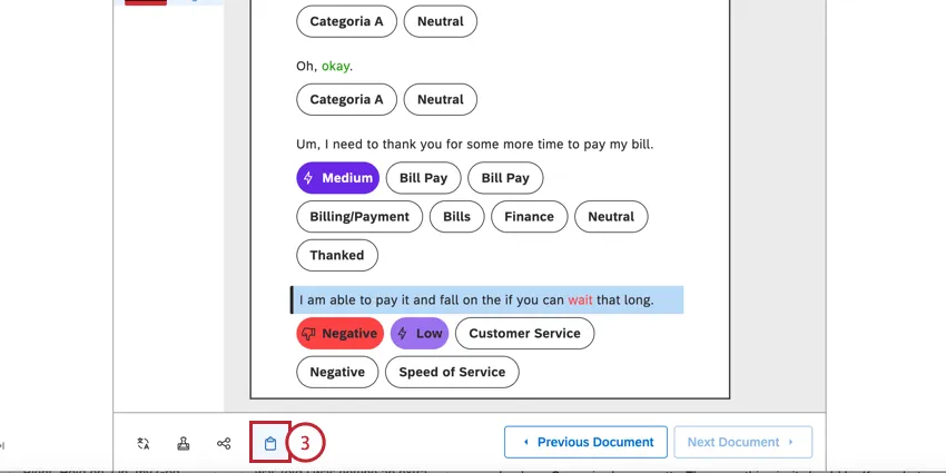 clicar no botão criar caso na parte inferior de um documento