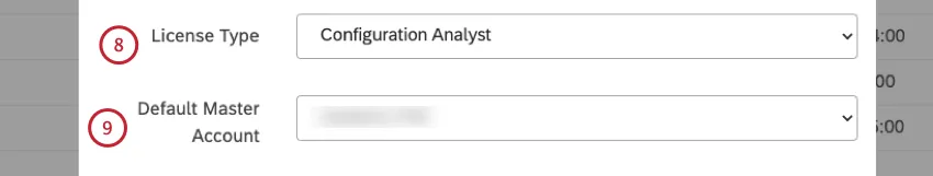 Select the license type from the License Type menu.