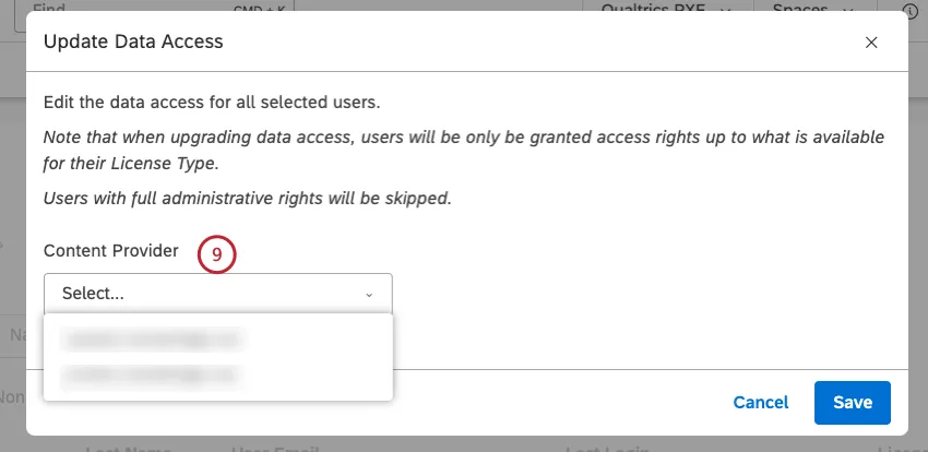 Select the content provider to use