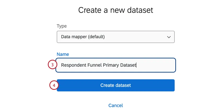 giving the dataset a name