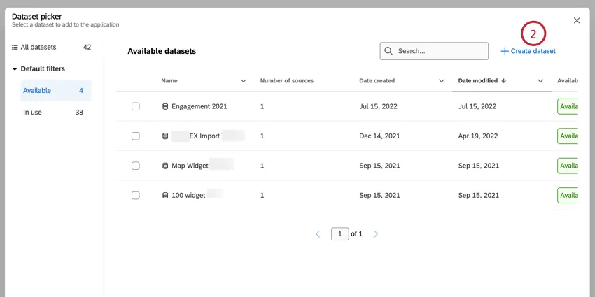 creating a new dataset