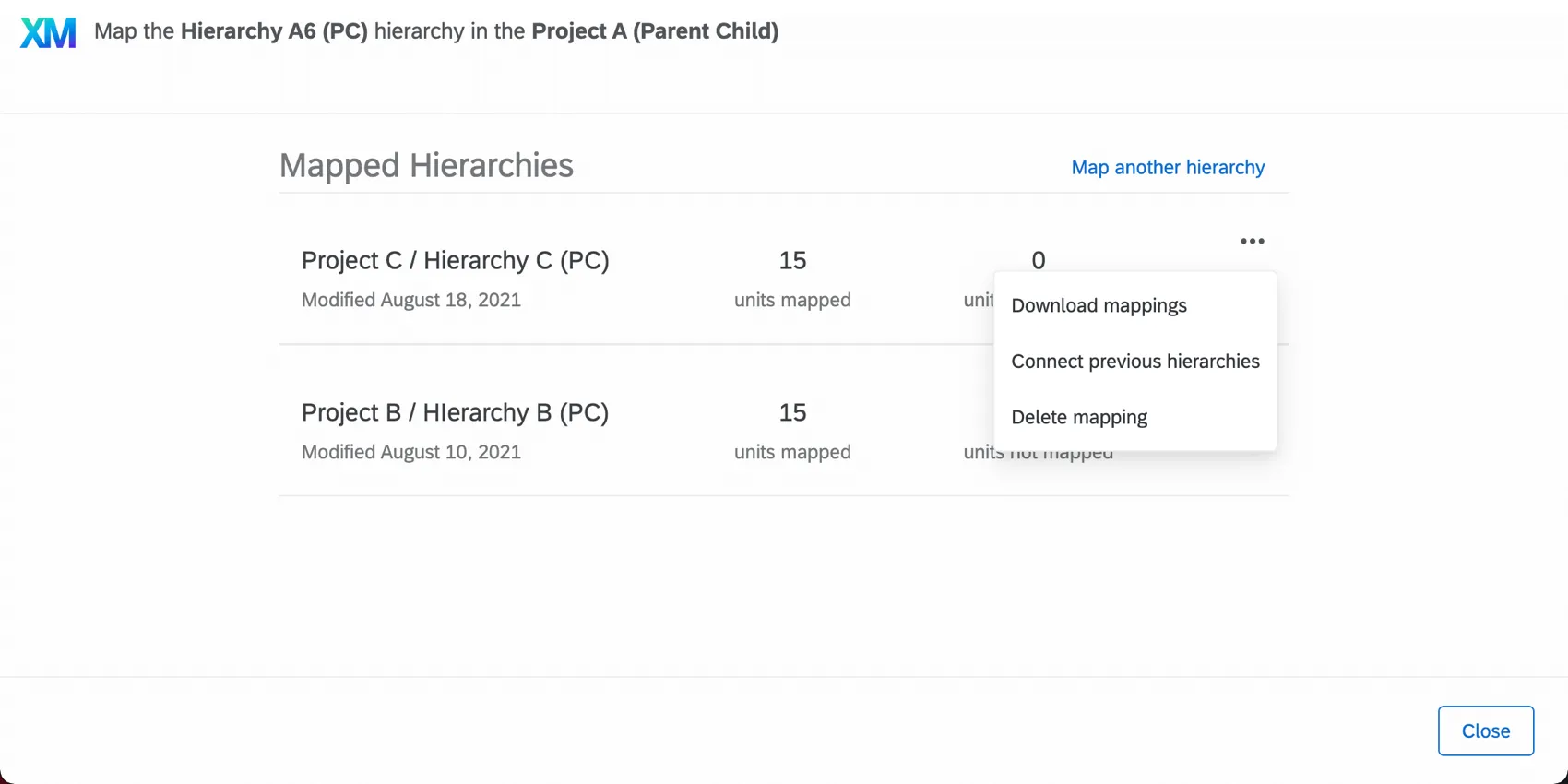 clicar nos três pontos avançar dos mapeamentos para baixá-los