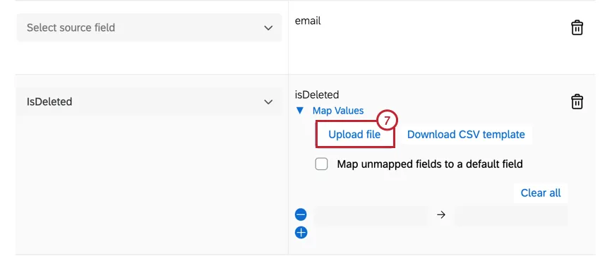 clicking upload file