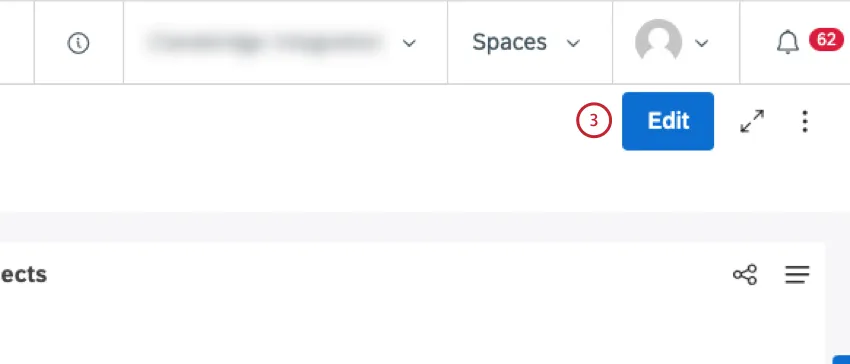 Botón de edición en un Tablero