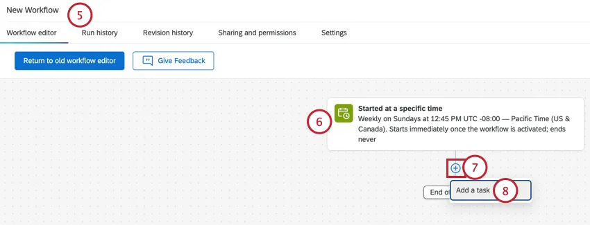 adding a merge task to a scheduled workflow