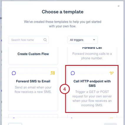Der HTTP-Aufrufendpunkt mit SMS-Option