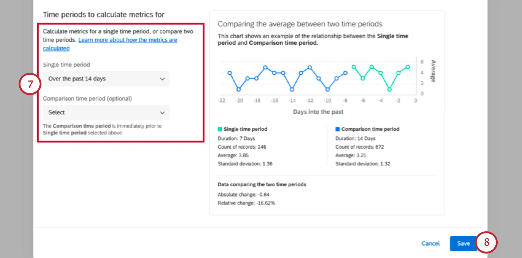 choosing the calculation type and saving