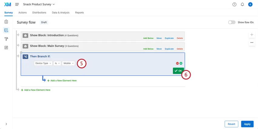 条件セット：デバイスタイプがモバイルの場合