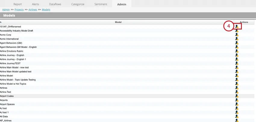 cliquer sur les rôles des utilisateurs