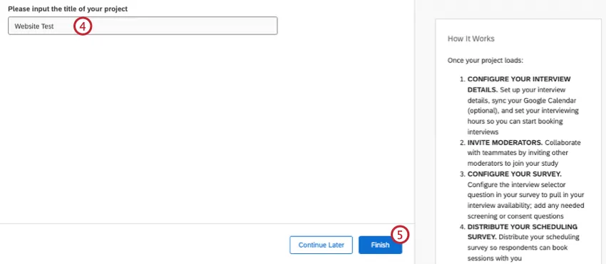 finaliser la configuration du projet