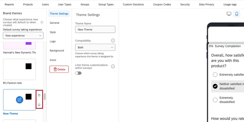 frecce avanti a un tema