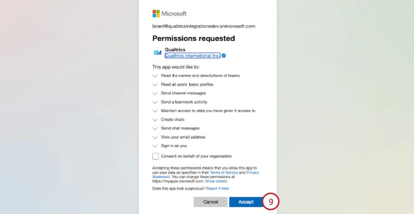 accepting the terms and conditions