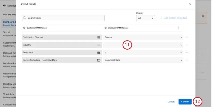 setting linked fields