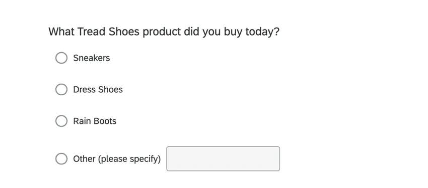 eine Multiple Choice mit Auswahlknöpfen