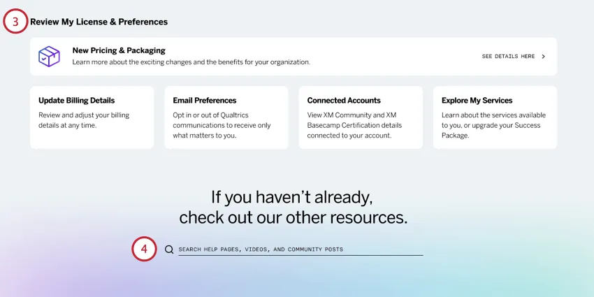 analisar os recursos adicionais disponíveis no hub