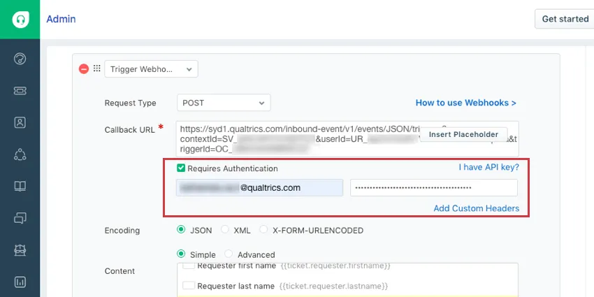 Basic authentication - requires authが選択され、前述の情報が入力された。