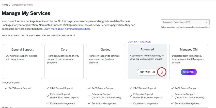 clicking the "Contact Us" button