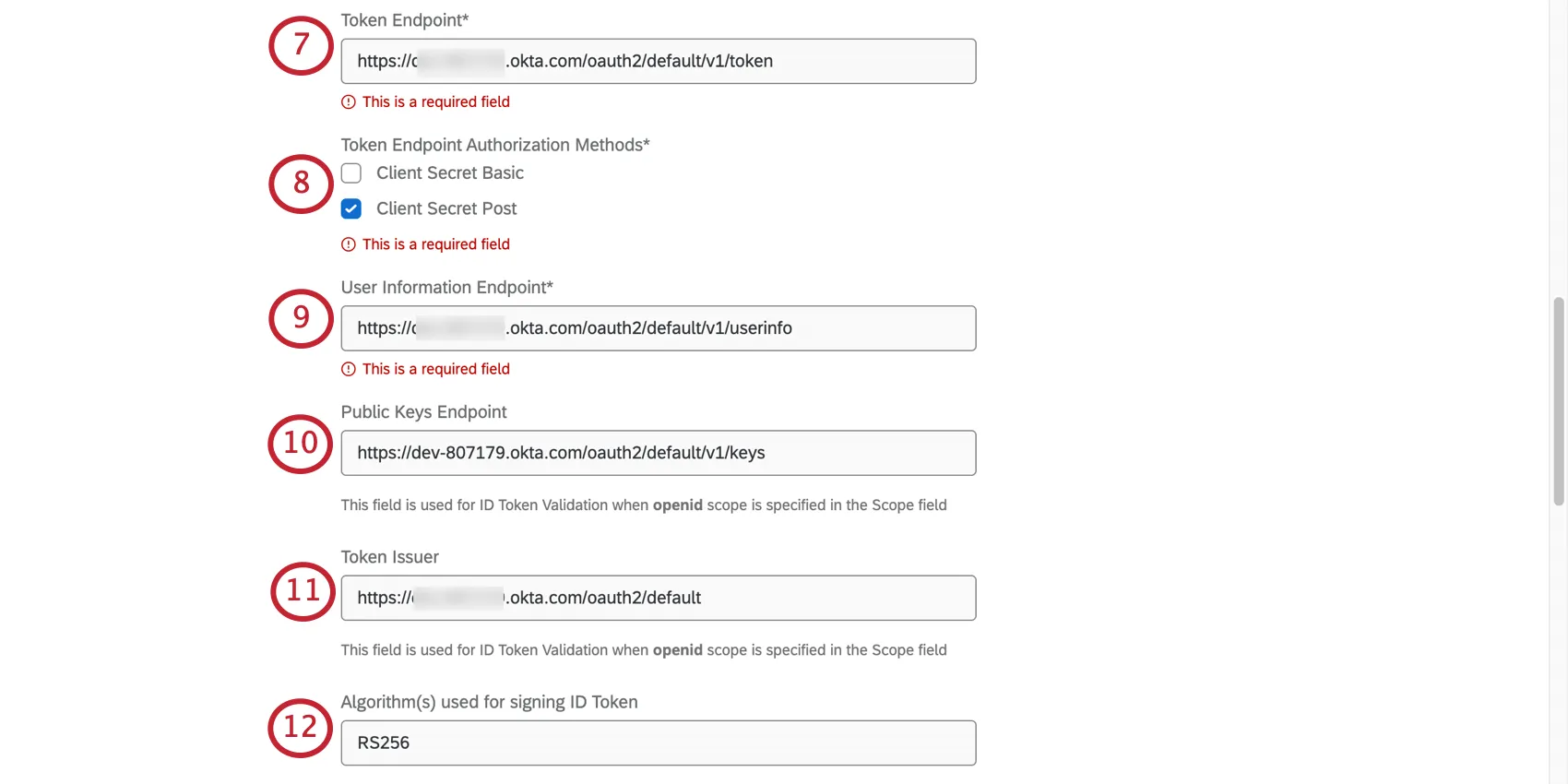Configurazione di una connessione OAuth 2.0