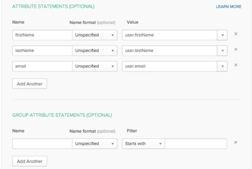 adding SAML attributes