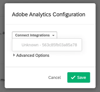 Edición de la configuración de Adobe Analytics