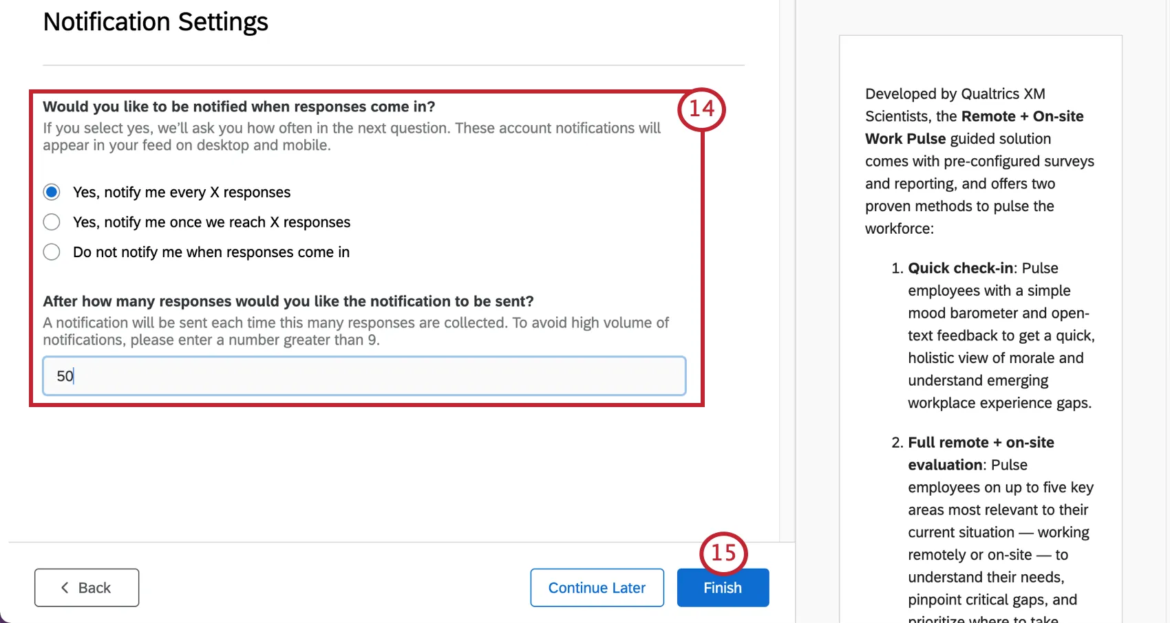 Immagine delle impostazioni di notifica