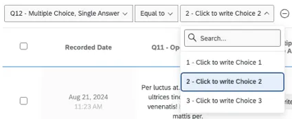 Realizar un filtro de calificación y solo poder seleccionar una opción