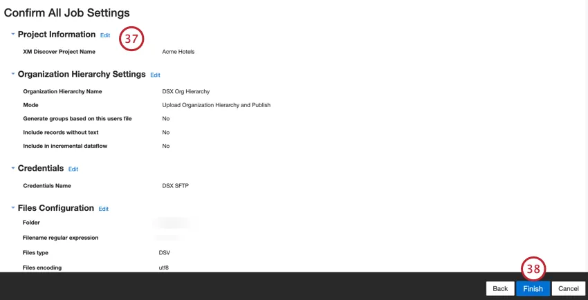 évaluer la configuration et sauvegarder