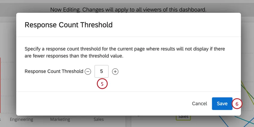 entering a dashboard threshold