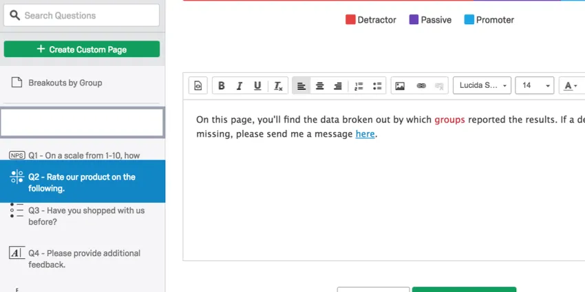 reordering pages on the menu to the left