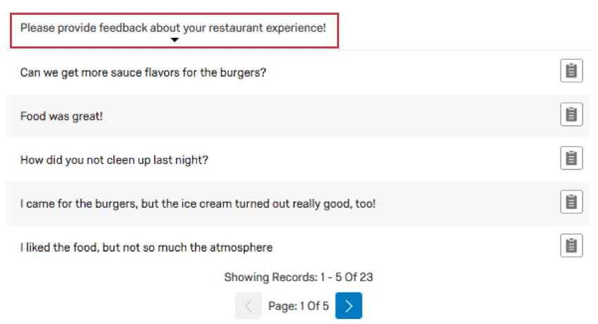 the title of the table is emphasized