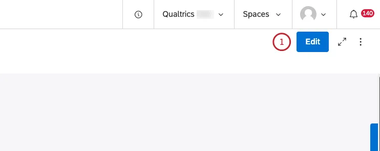 pulsante di modifica nella dashboard