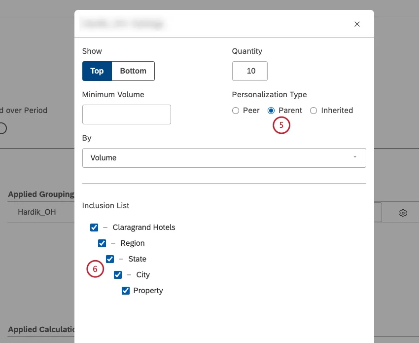 window where you set peer options