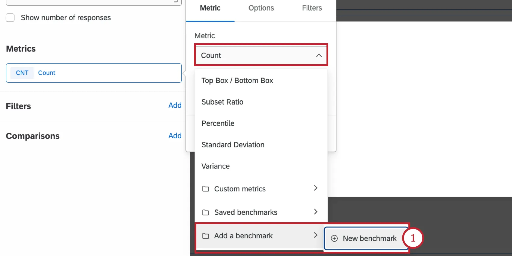 adding a percentile benchmark as the widget metric