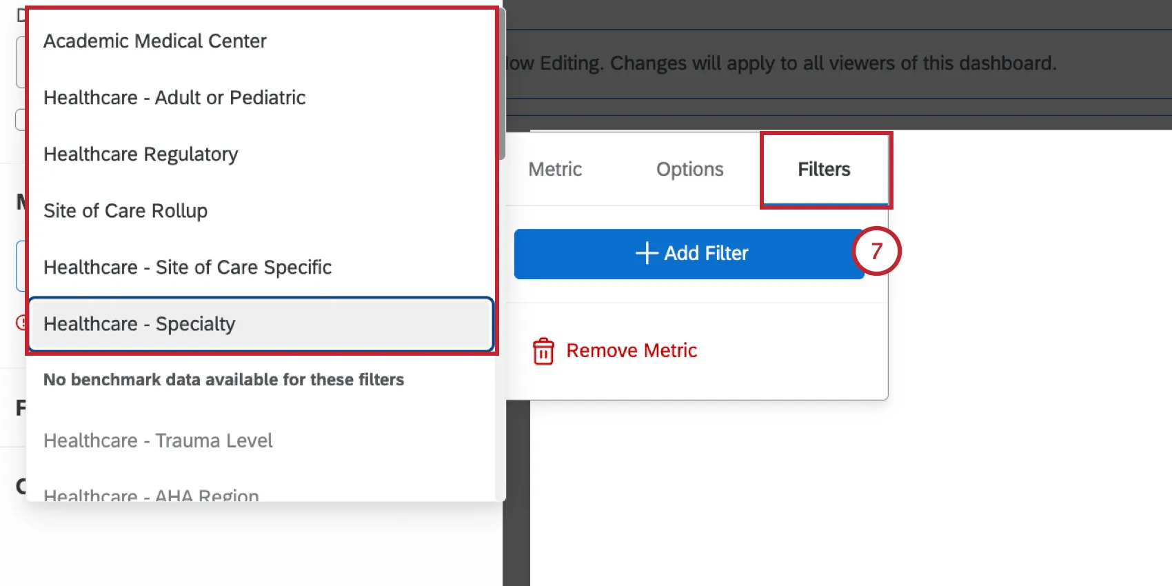 adding a filter to the percentile benchmark
