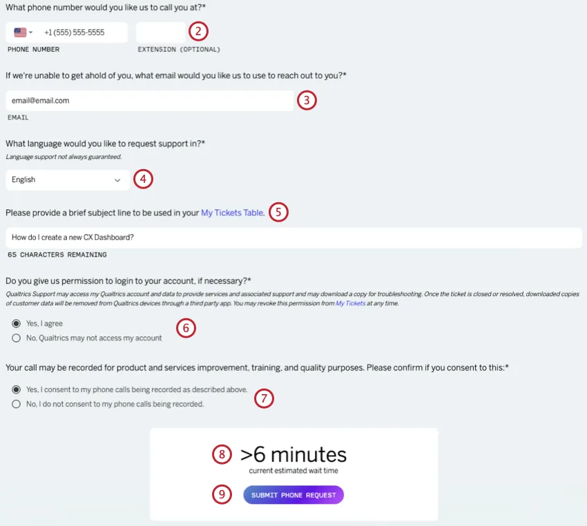 Formulaire dassistance téléphonique