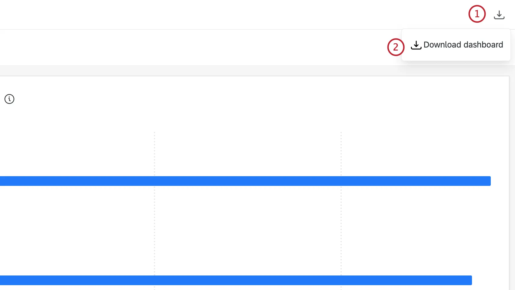 Download button inside a public dashboard link