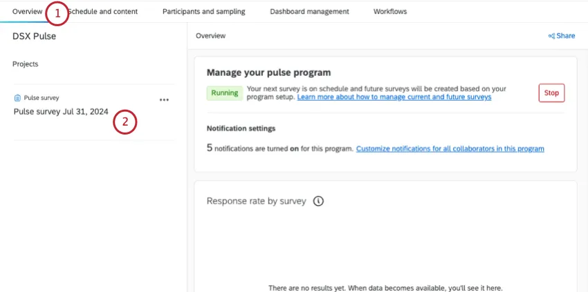 番組概要ページからアンケート調査を開始する。