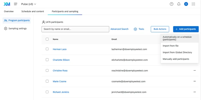 Participants listed, add participants button clicked and expanded