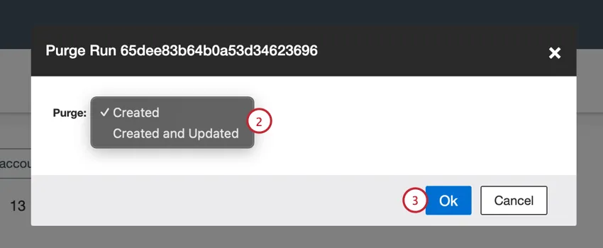 scegliere i record da eliminare
