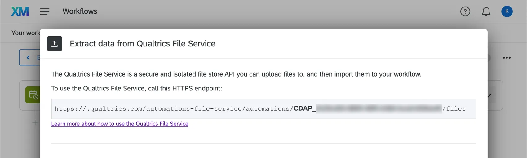 Imagen de la URL HTTPS para esta tarea, en la parte superior después de crear la tarea