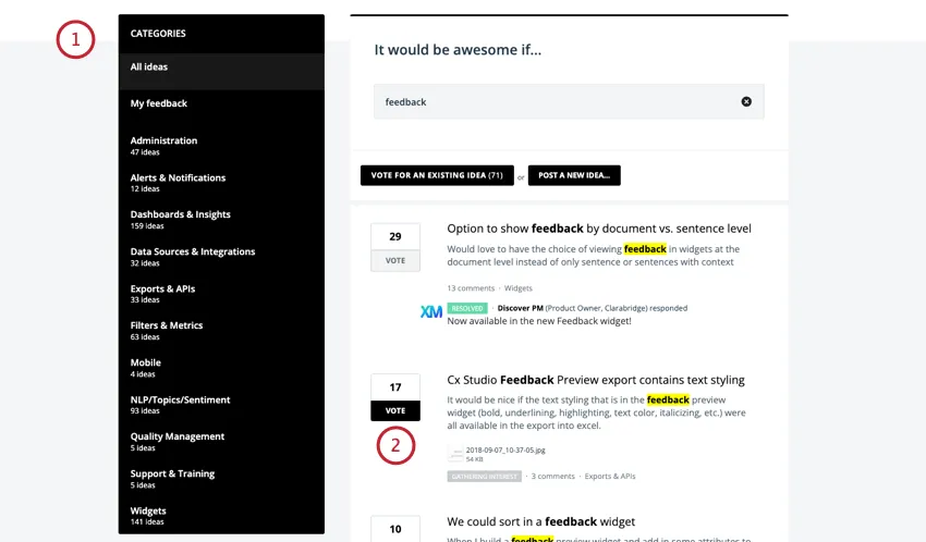 searching for an idea to vote on