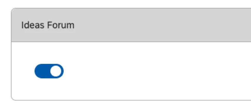 アイデアフォーラムのトグル