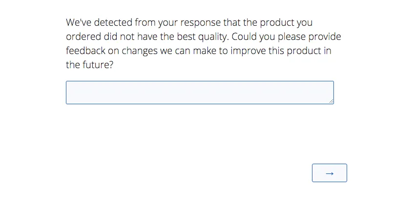Open ended question as described