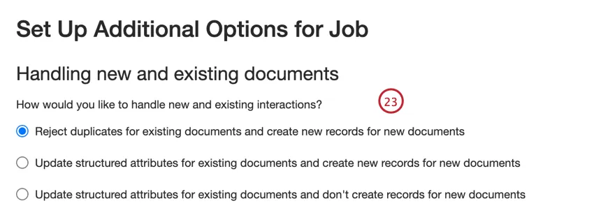 choosing how duplicates are handled