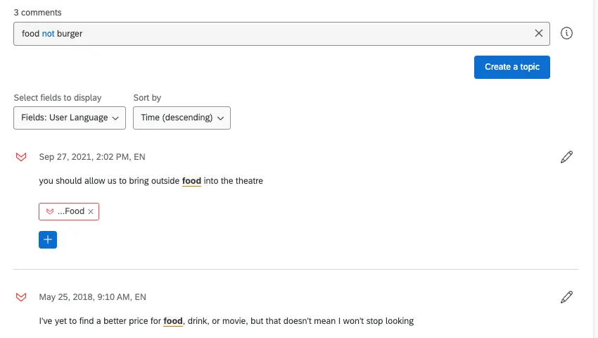 creating a Not query