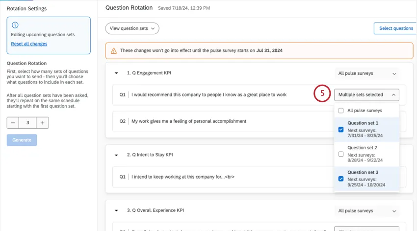 selecting the question set question number 1 should belong to